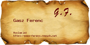 Gasz Ferenc névjegykártya